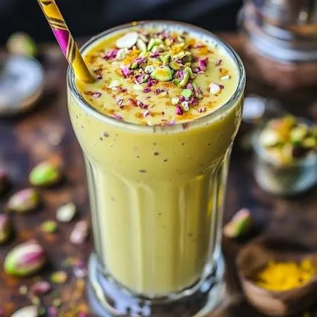 میلک شیک پسته و زعفران