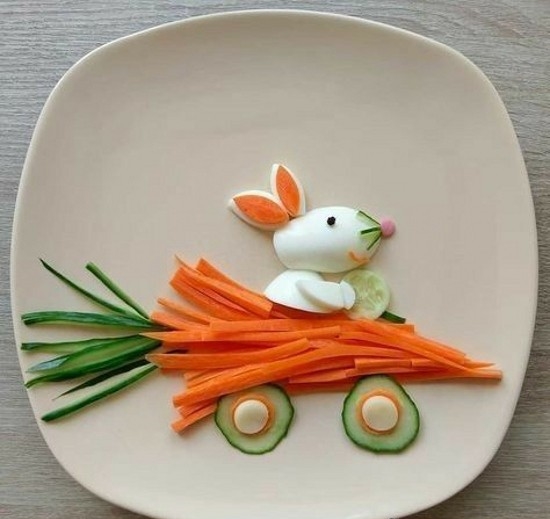 تزیین میوه و سبزیجات برای کودکان شکل موش