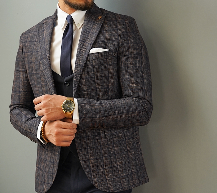 ست کردن کت تک مردانه - کت چهارخانه