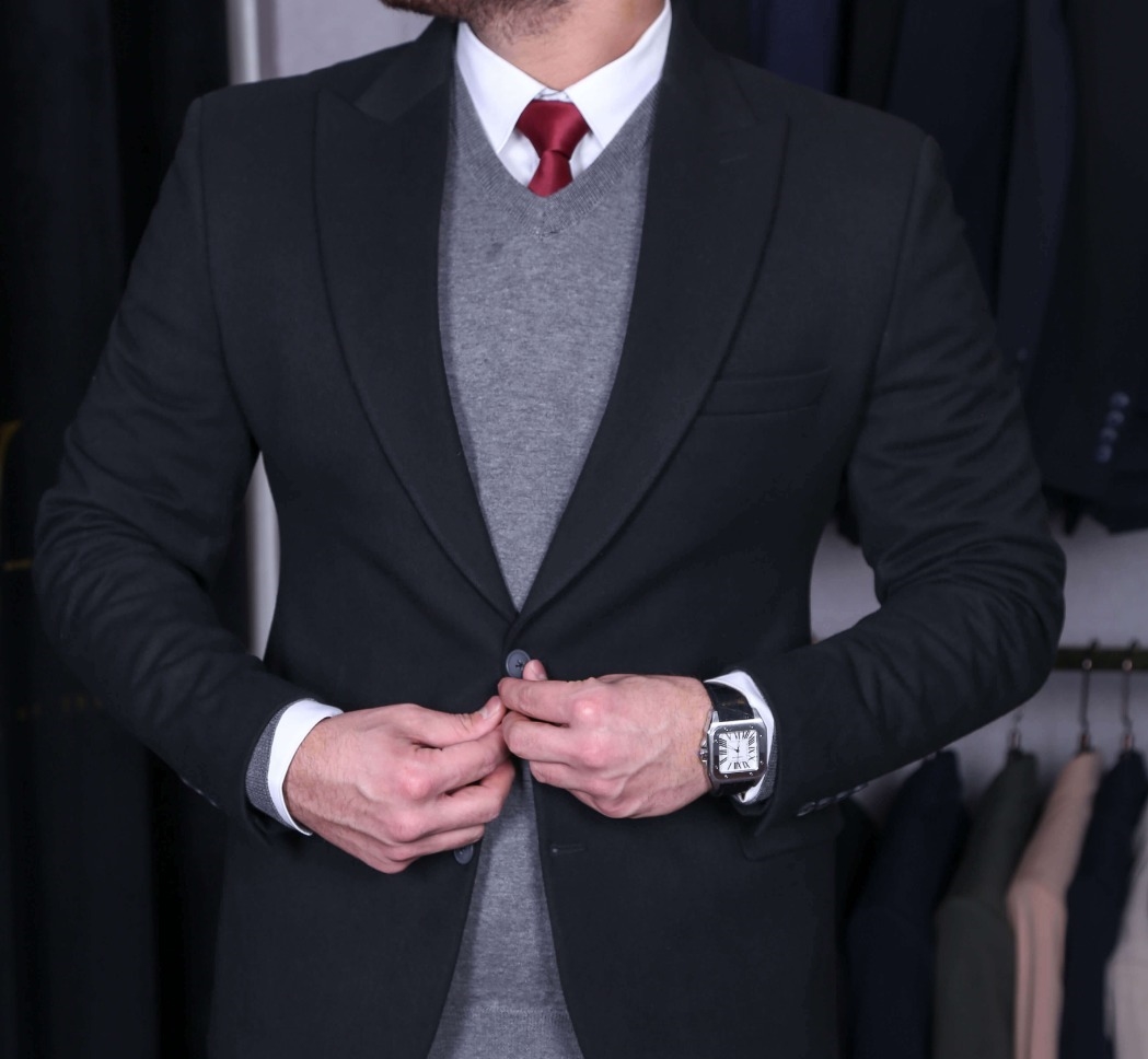 ست کردن کت تک مردانه - کت مشکی