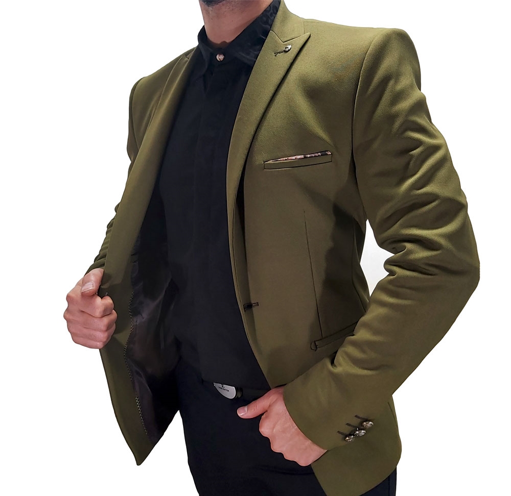 ست کردن کت تک مردانه - کت سبز