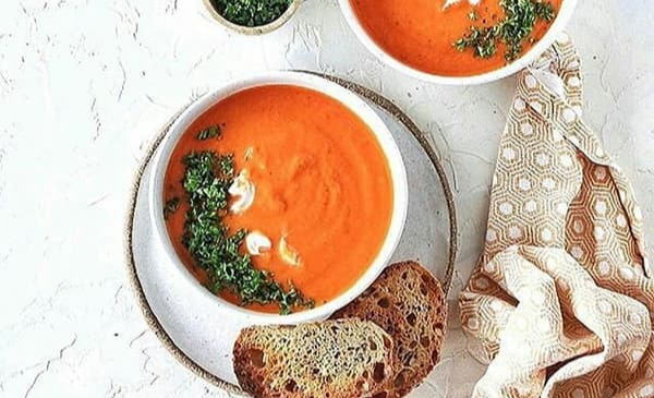 سوپ گوجه - سوپ برای افطار