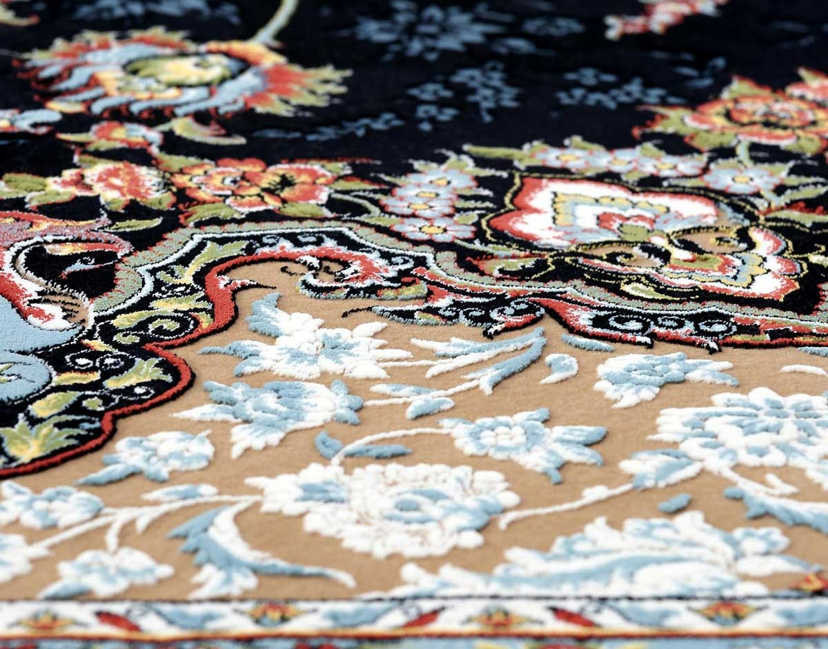 فرش نقش برجسته - فرش گل برجسته