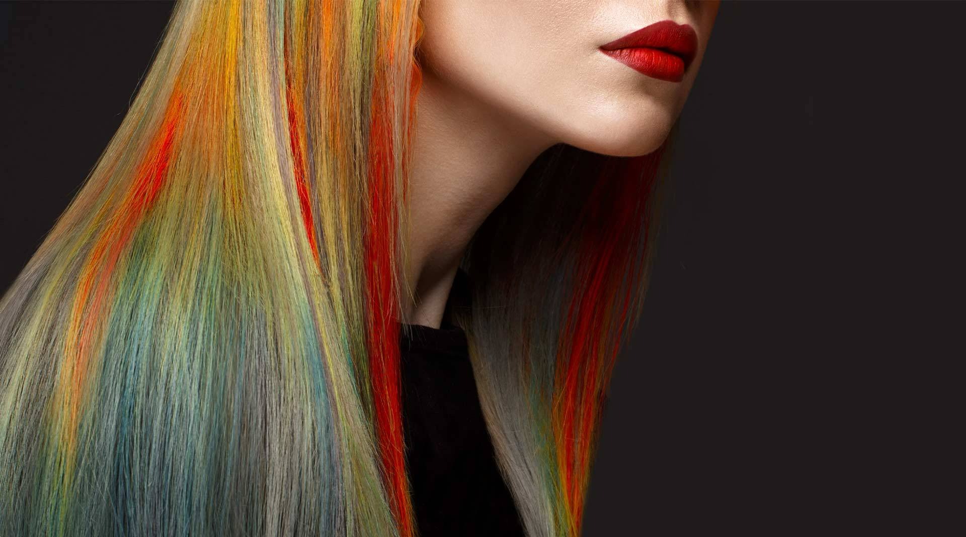 رنگ های کهکشانی - استفاده از گچ مو