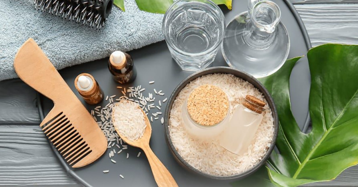 استفاده از آب برنج برای پوست و مو - خواص لعاب برنج