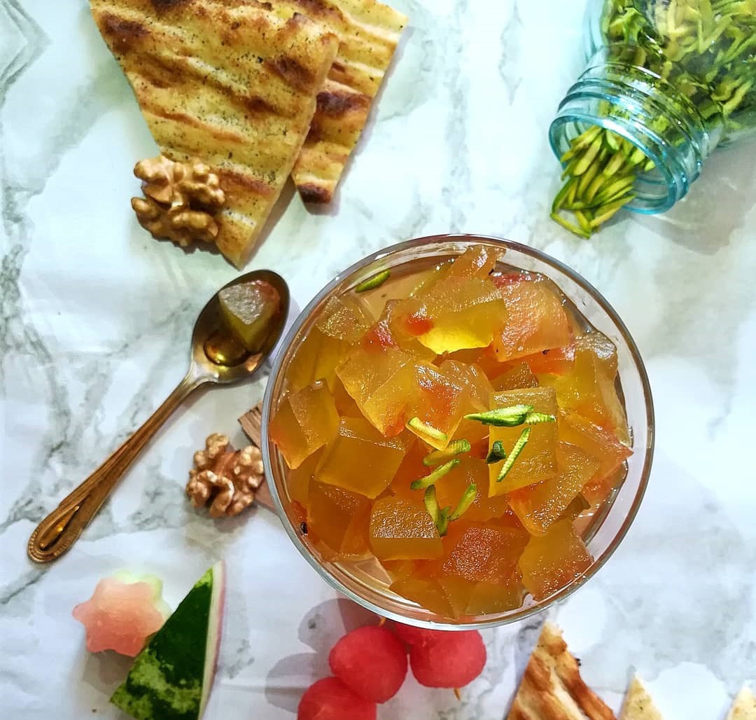 مربا پوست هندوانه بدون آهک