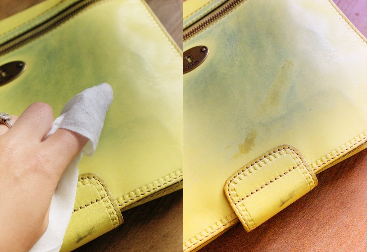 رنگ گرفتن کیف - تميز كردن كيف چرم مصنوعی