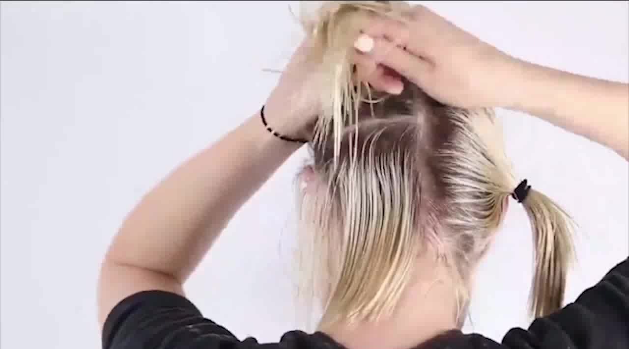 رنگ کردن ریشه مو - دکلره کردن مو در خانه