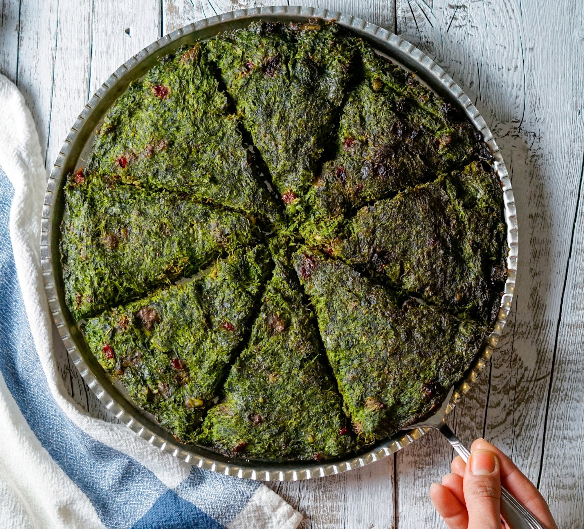 پف کردن کوکو سبزی