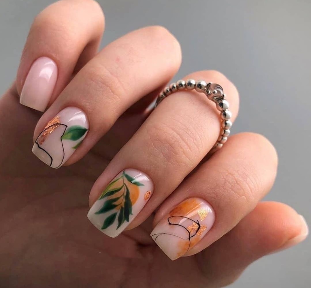 طرح ناخن پاییزی