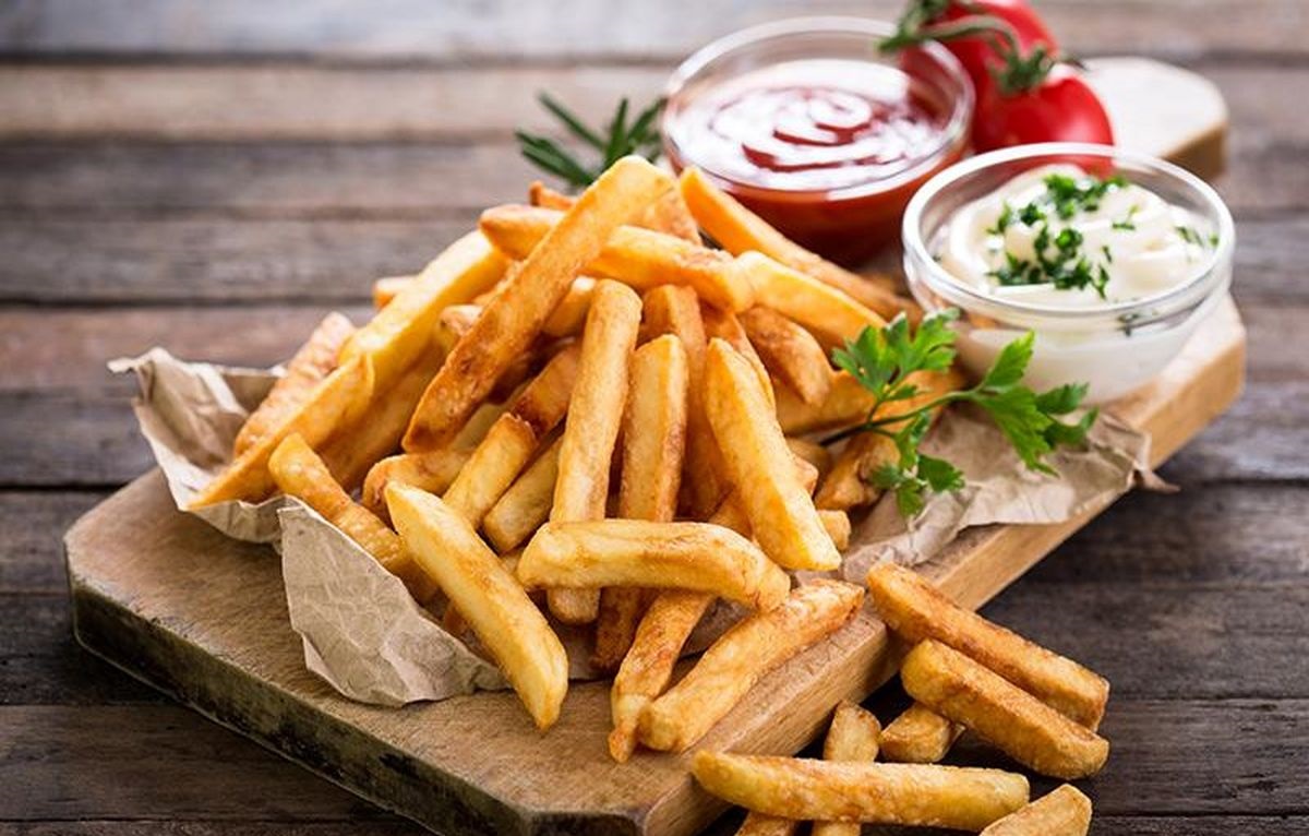 سیب زمینی سرخ کرده بدون روغن