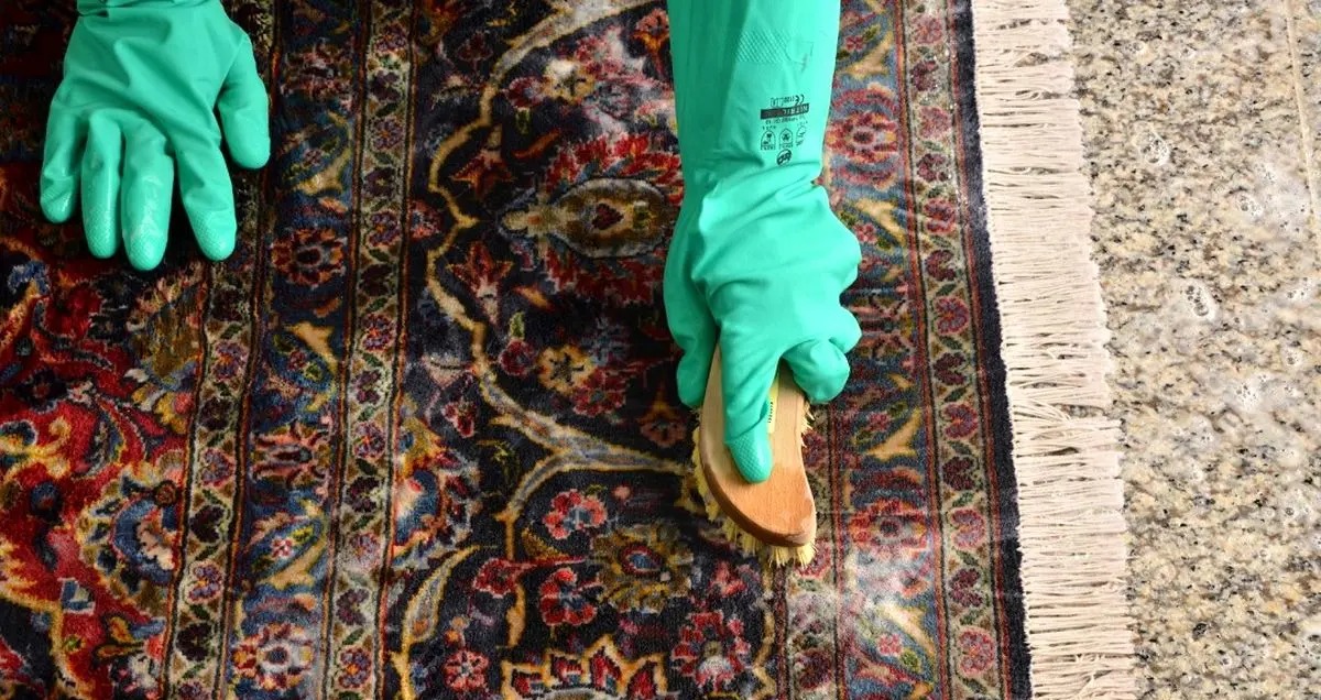 رنگ دادن فرش بعد از شستشو