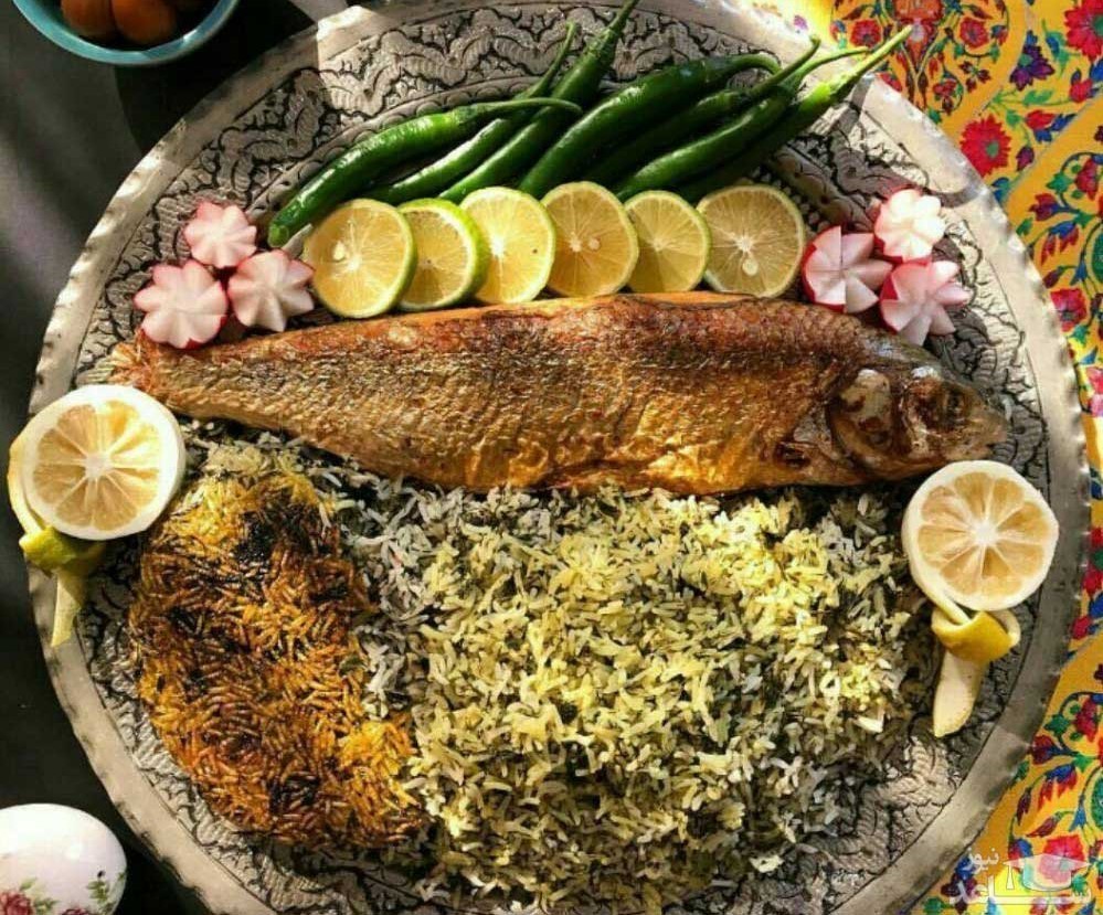 ماهی و سبزی پلو - غذای سریع برای ناهار