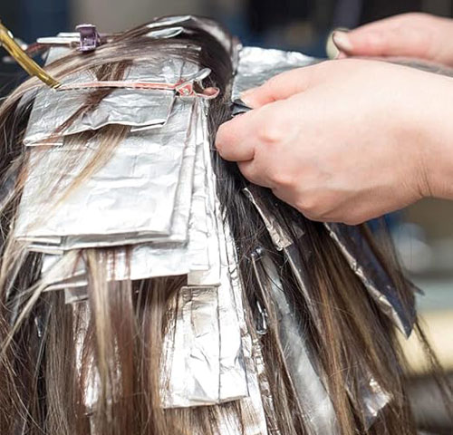 هایلایت با فویل رنگ مو