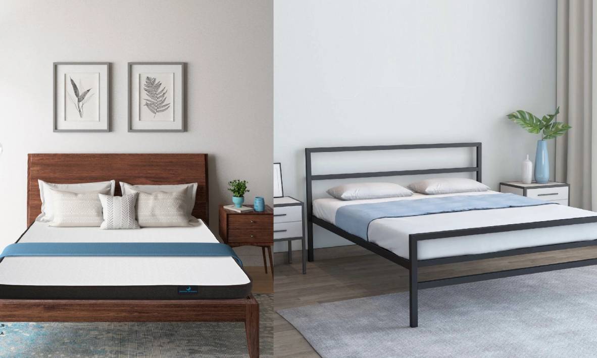 مقایسه تخت خواب دو نفره فلزی و چوبی