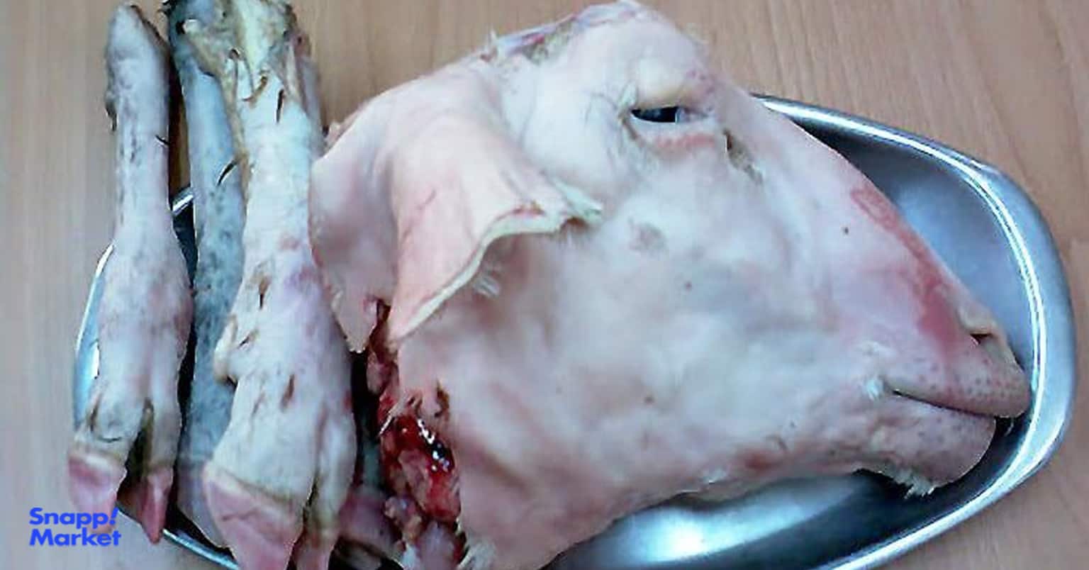 پاك كردن كله پاچه با تیغ